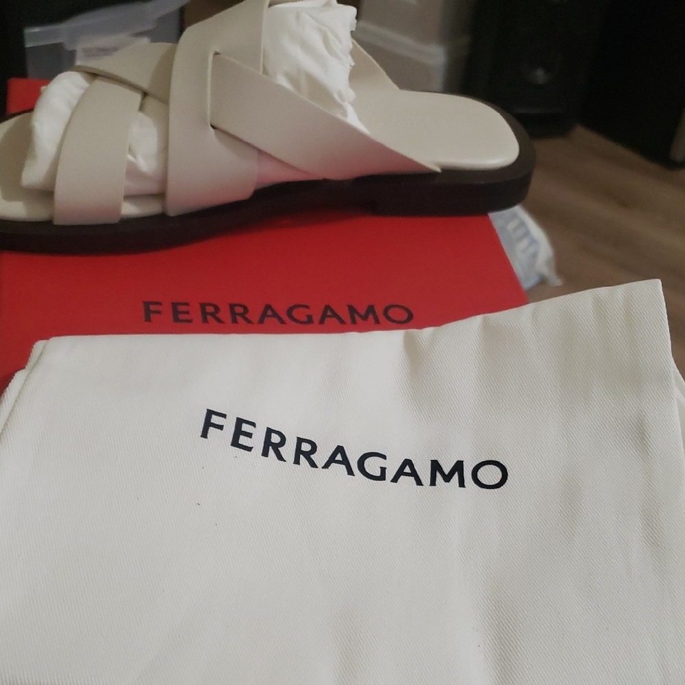 Ferragamo Cream Sandals
